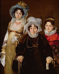Retrato de Madame de Tangry y sus hijas, después de 1816